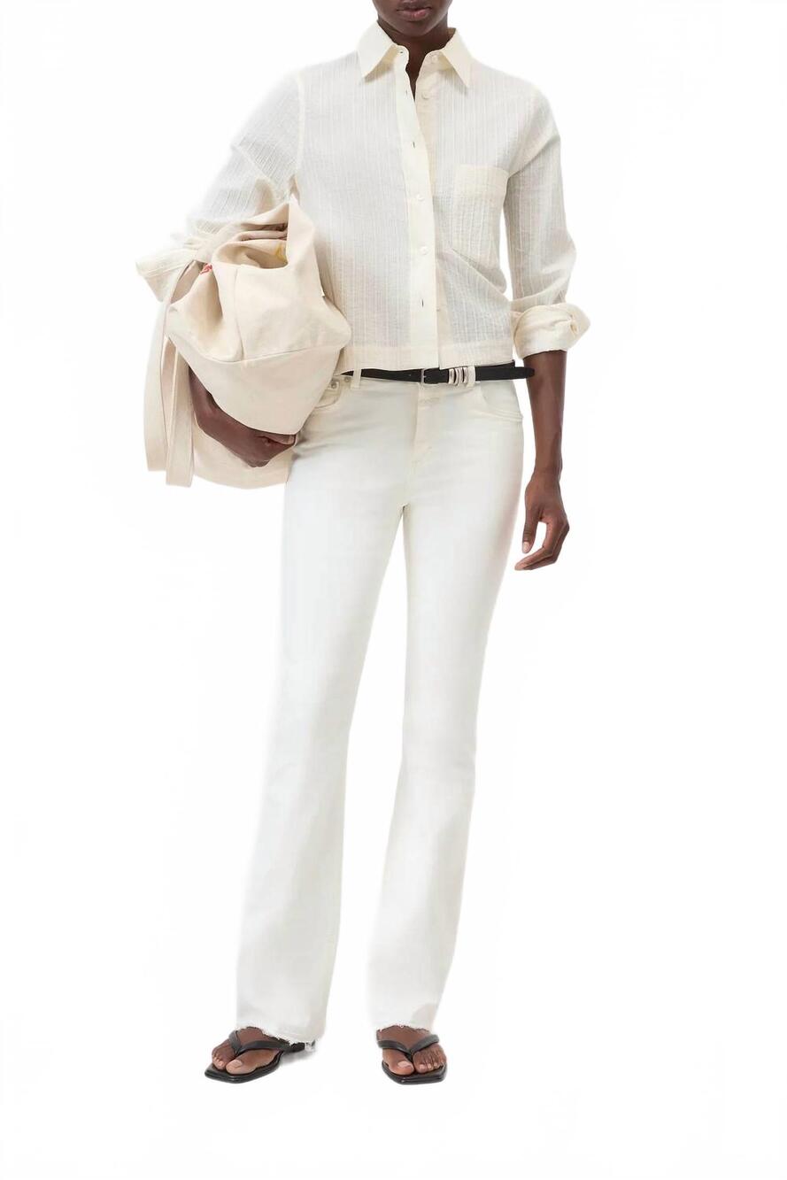 NEW CLOSED jovanna flared five-pocket jeans in ivory